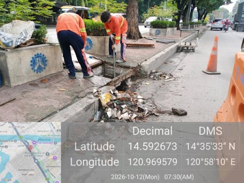 SMDEO - Declogging along Bonifacio Drive near 8th St Port Area Manila